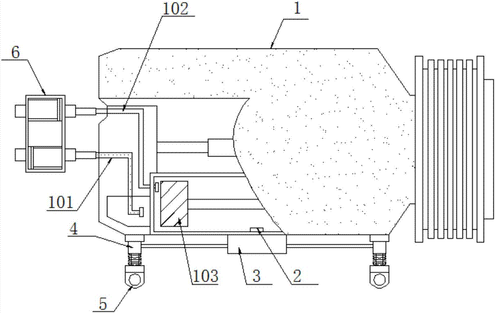 Automobile air conditioner compressor having self-purification function