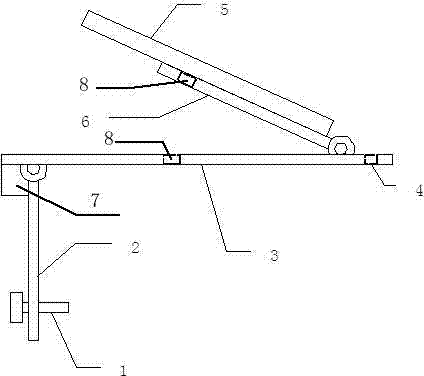 Bank side measuring rocker arm base