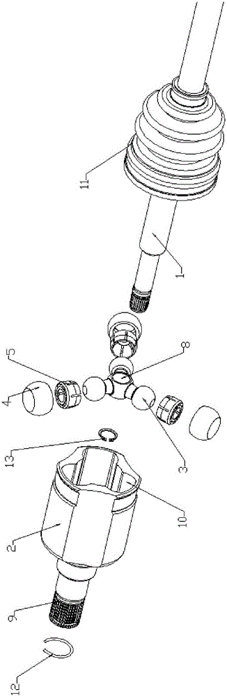 Telescopic universal joint, drive shaft assembly and automobile