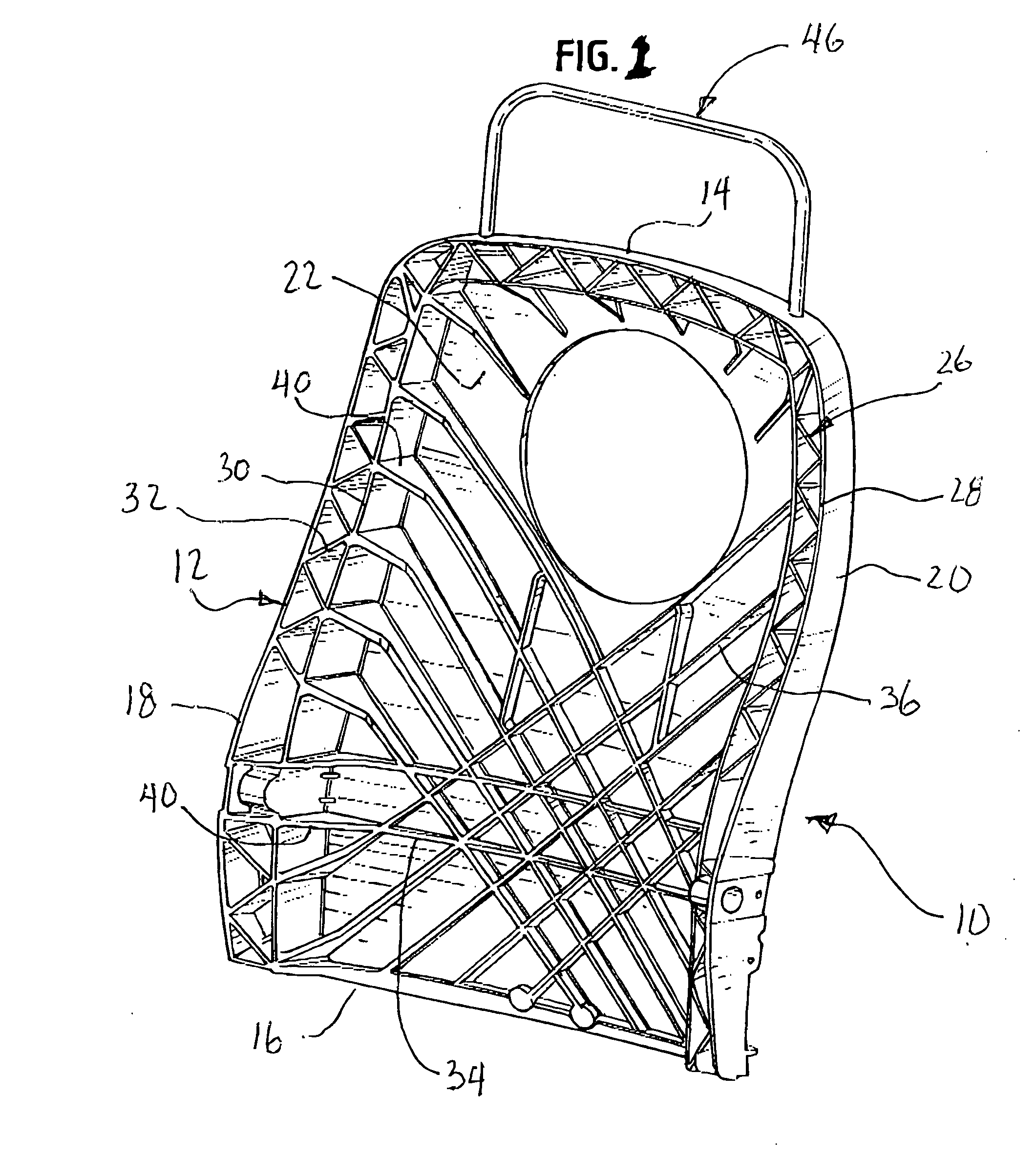 Vehicle seat frame