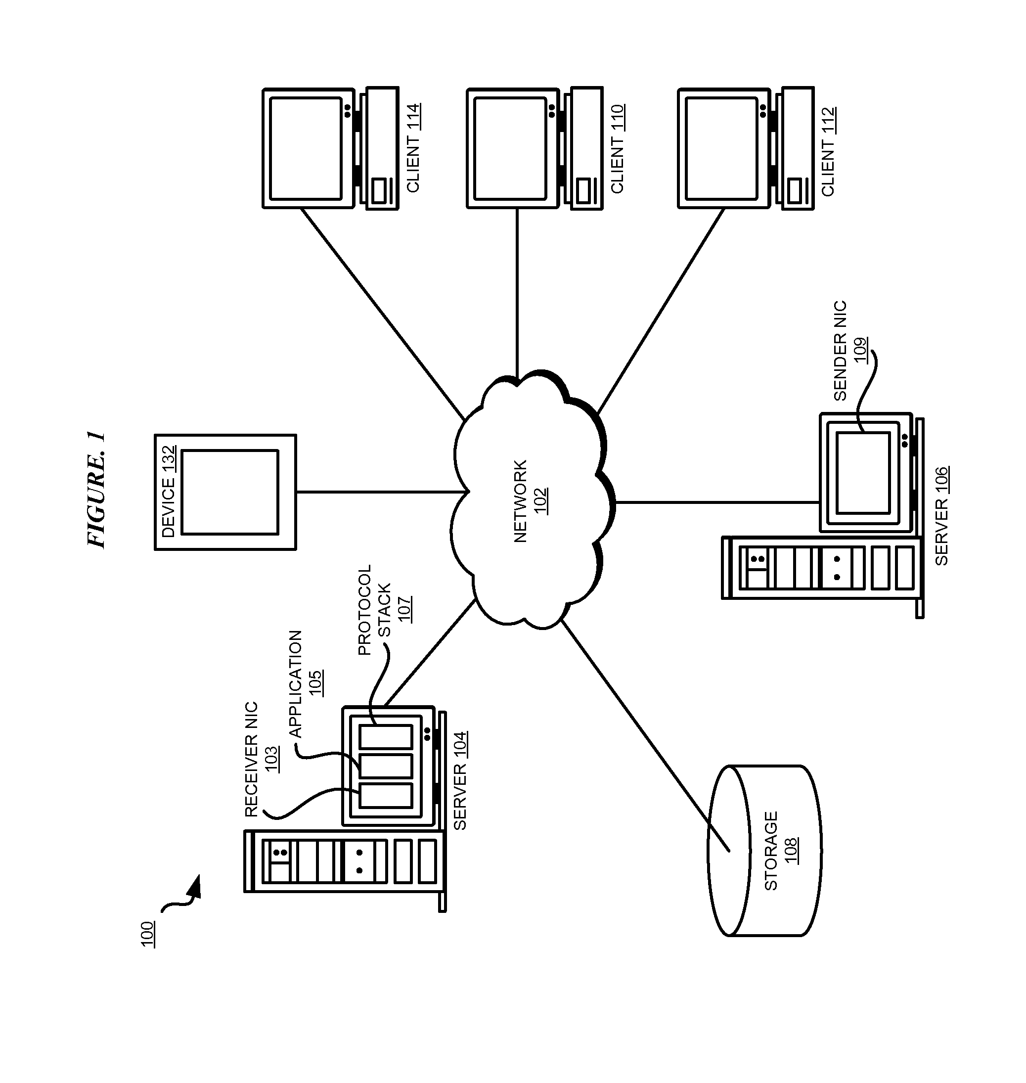 Handling packet reordering at a network adapter