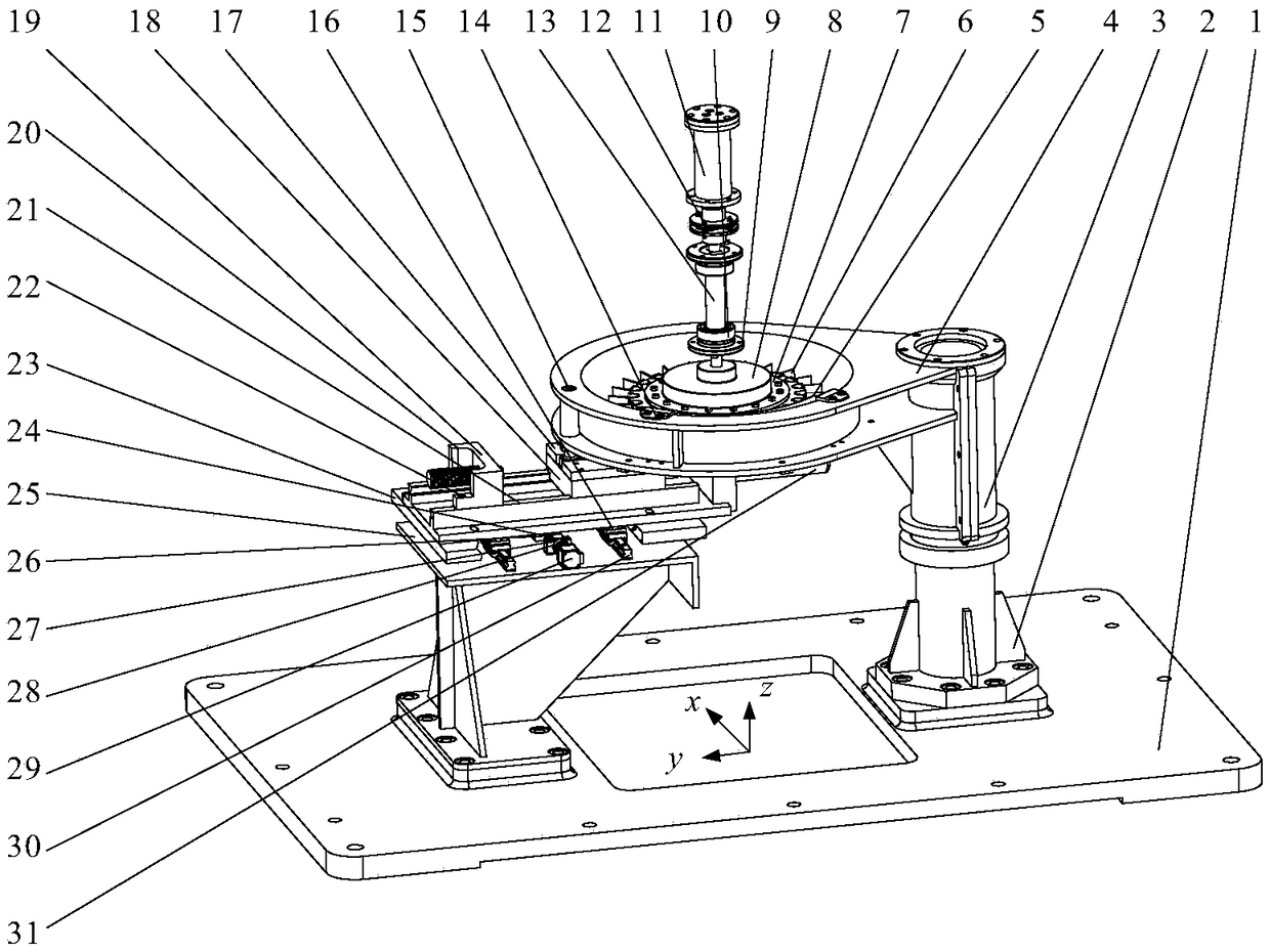 Impact and rubbing experiment device of rotating stator