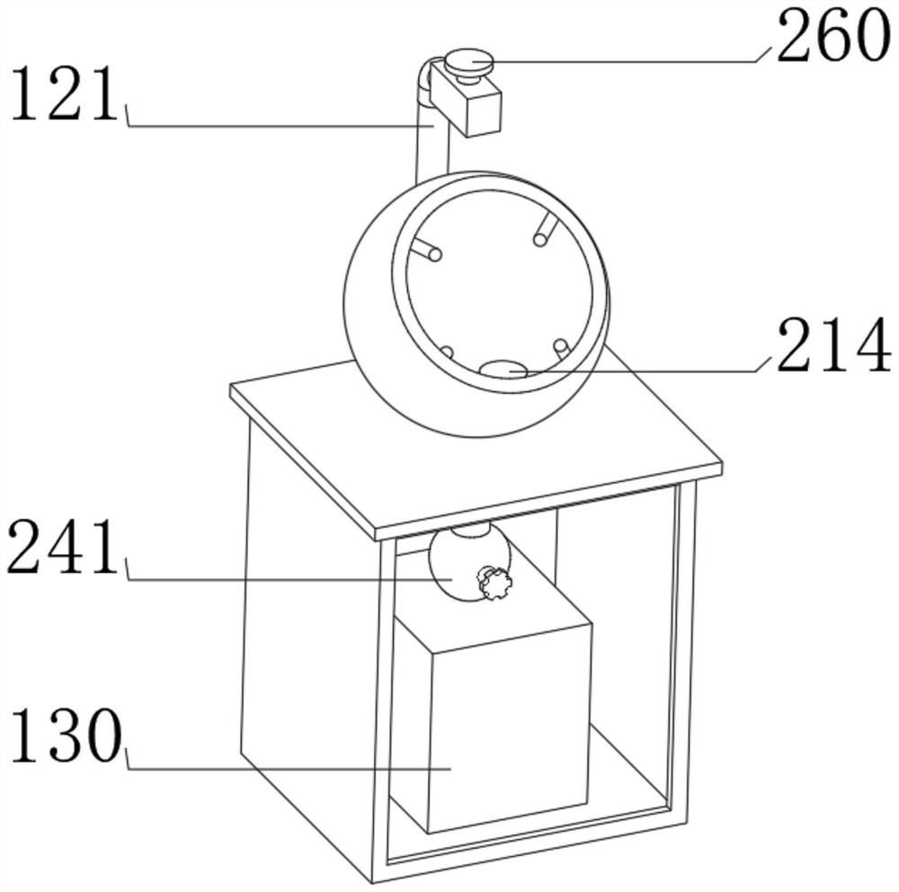 Surrounding spraying water-saving hand washing device