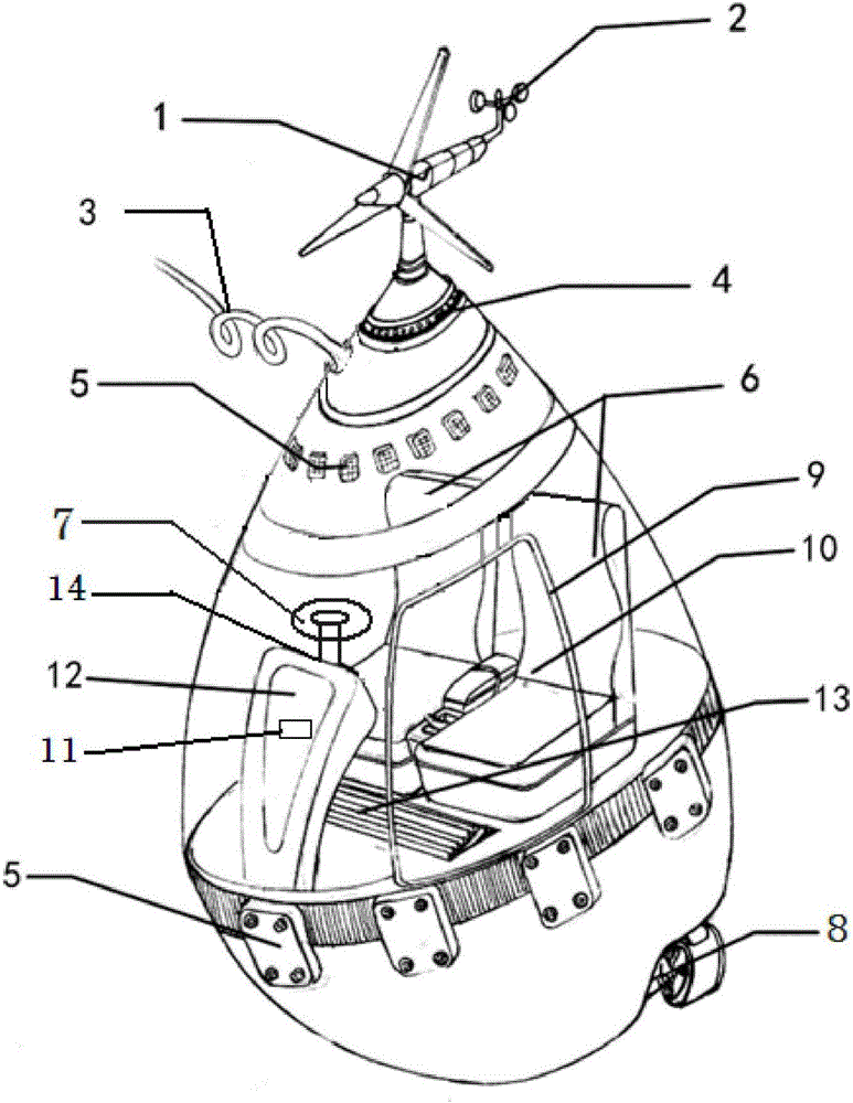 Marine peril escaping device