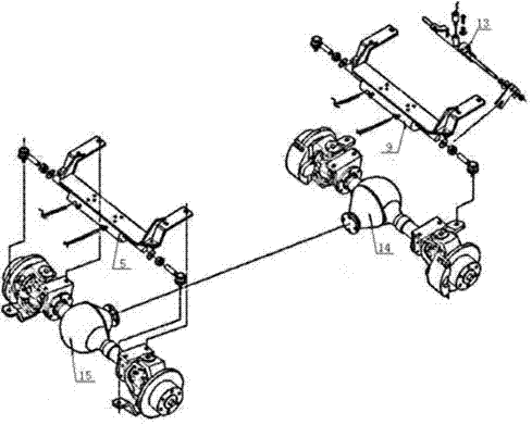 Steering device for self-propelled sprayer