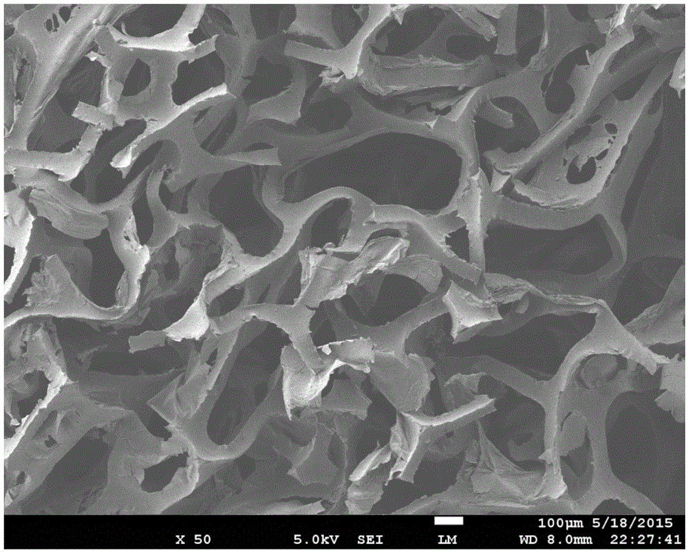 Negative-Poisson ratio multifunctional sponge and preparation method thereof