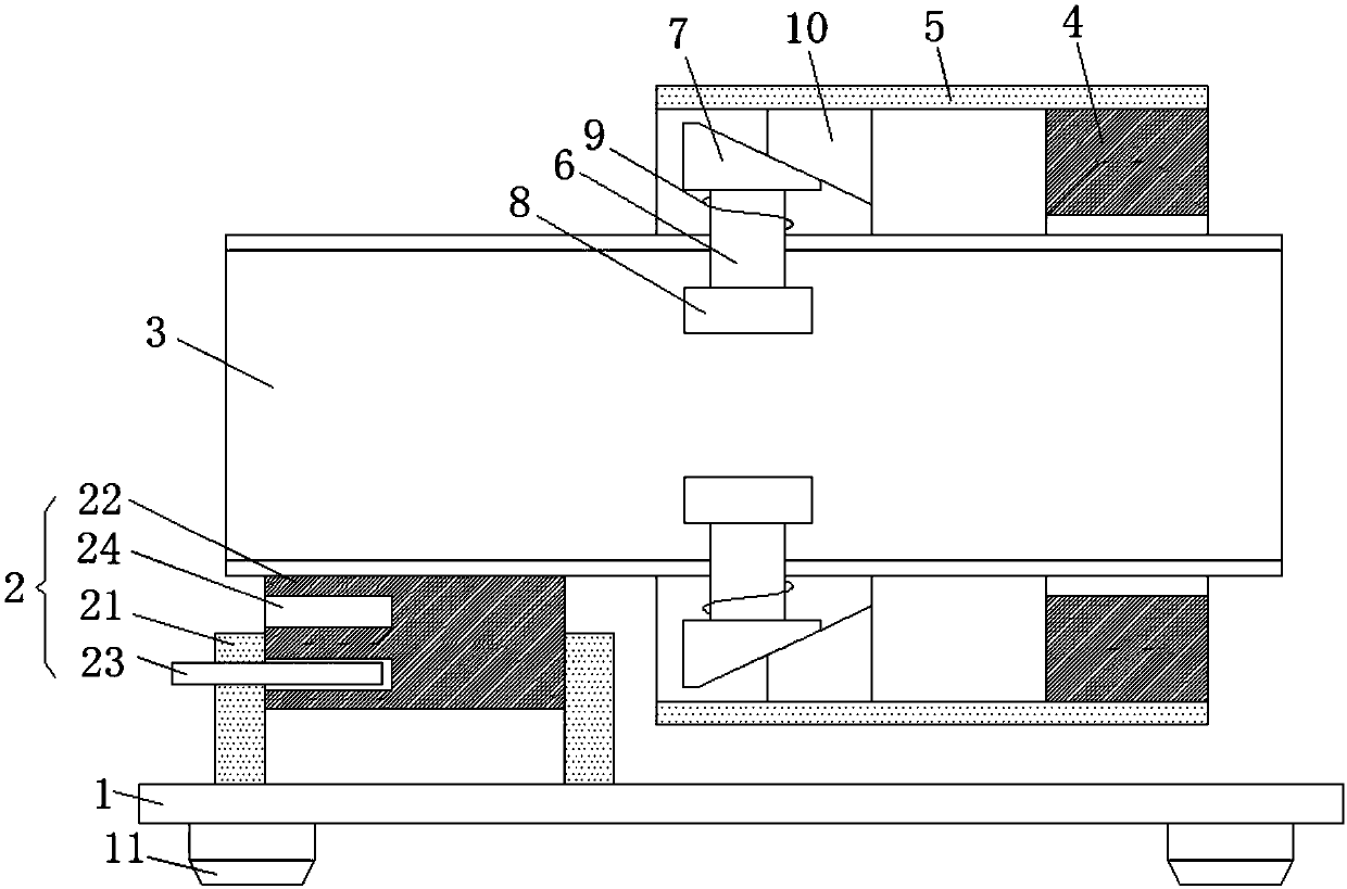 Fixing device for magnesium-aluminum alloy processing