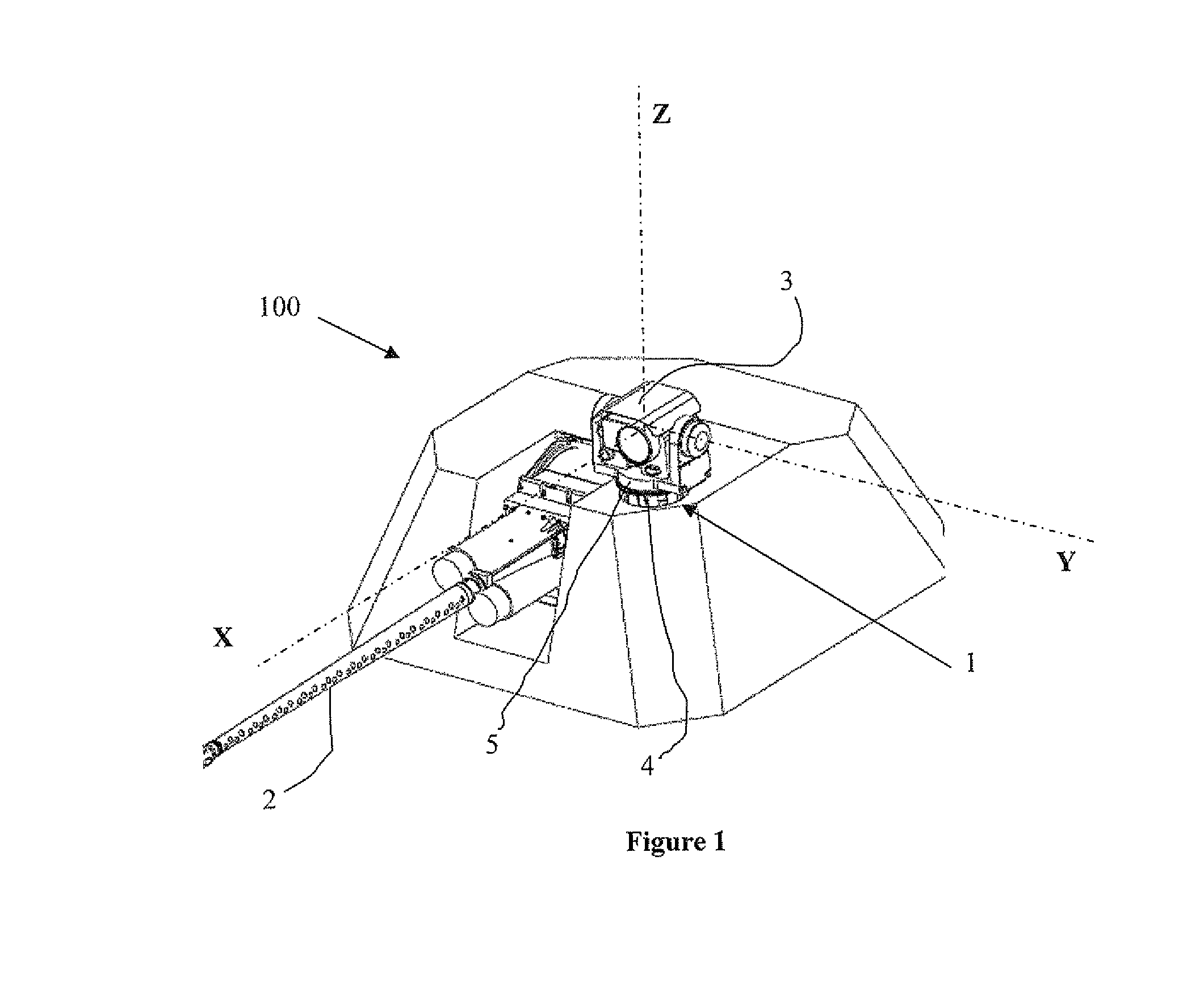 Support device for the gun sight of a military vehicle