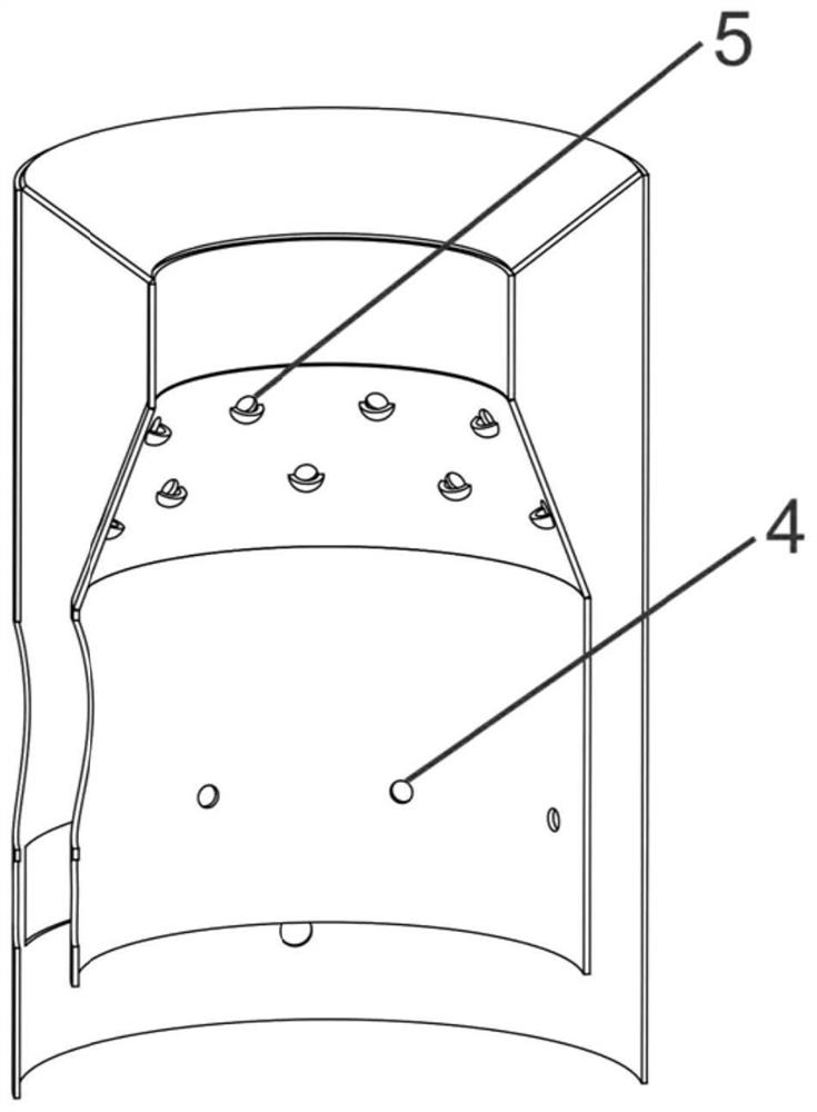 Novel combustion box of wood particle furnace