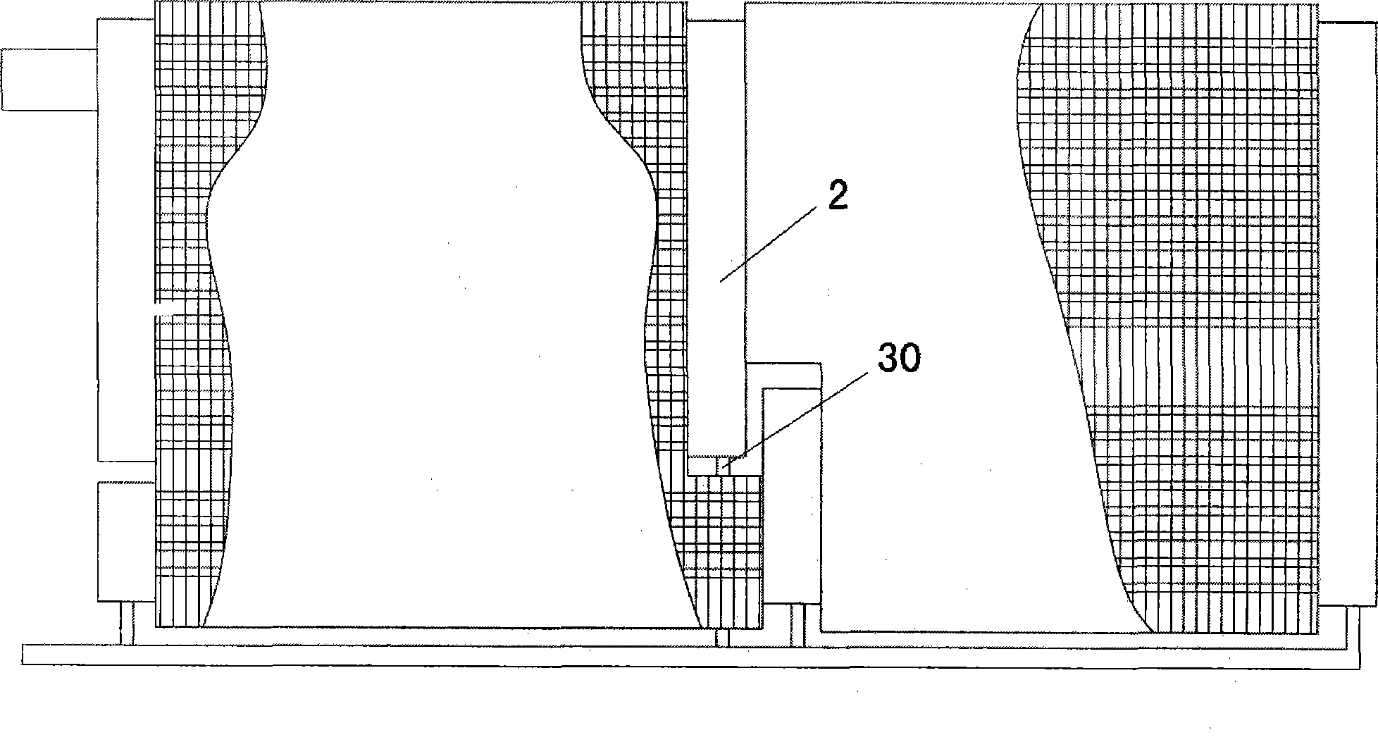 Vapor-liquid separation method of segmented vapor-liquid phase change heat exchanger