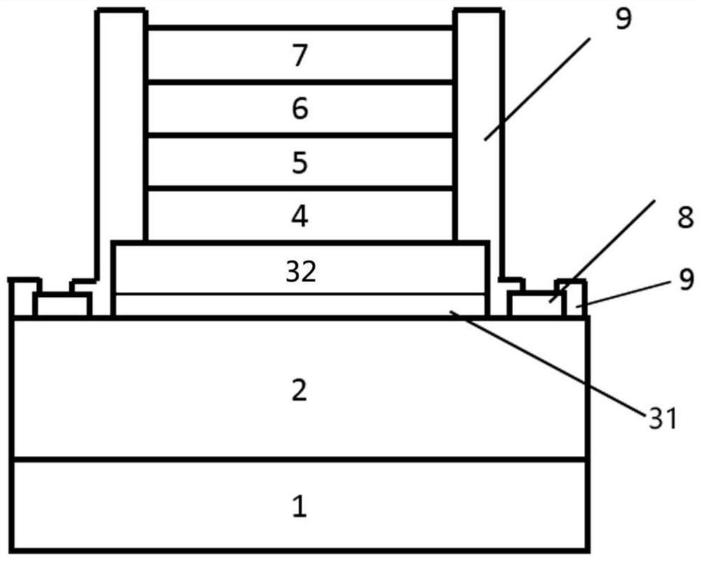 Ultraviolet LED high-counter electrode, ultraviolet LED and preparation method thereof