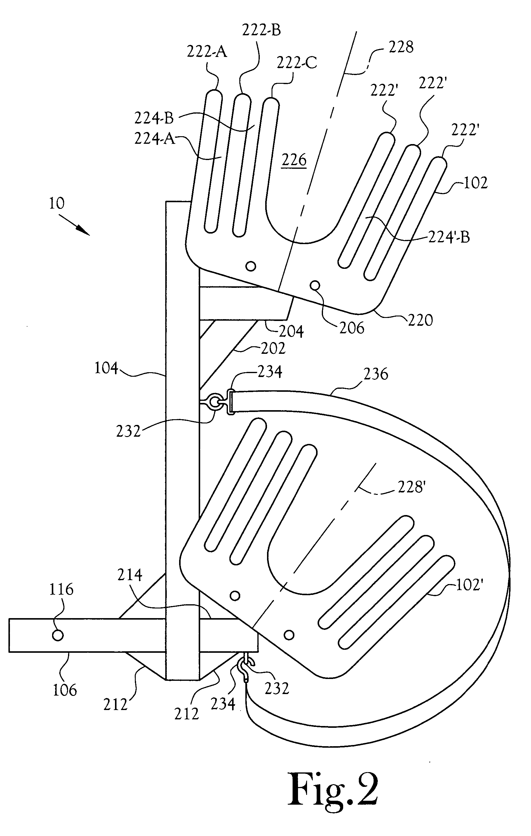 Vehicle carried snowboard rack