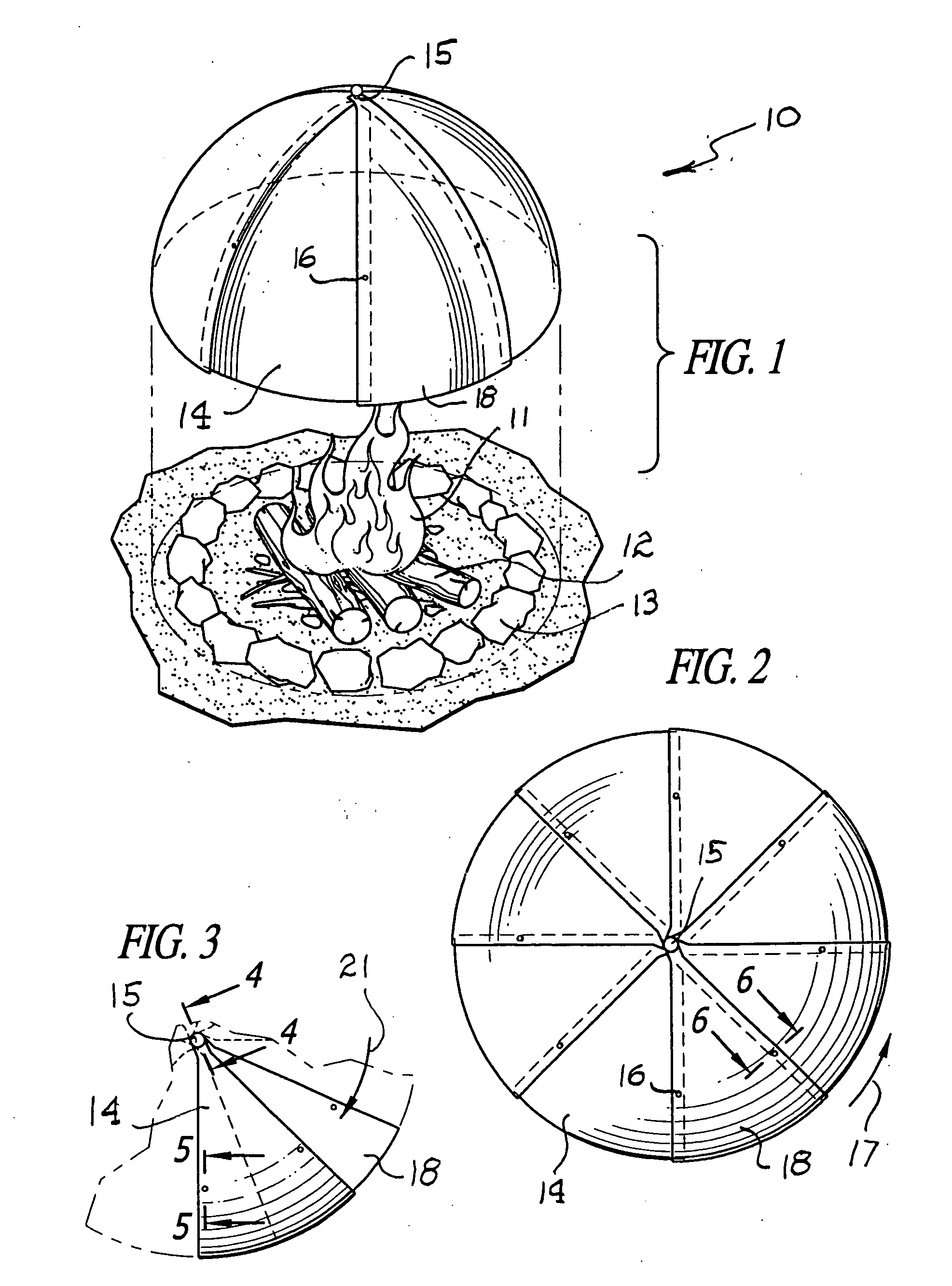 Foldable campfire extinguisher