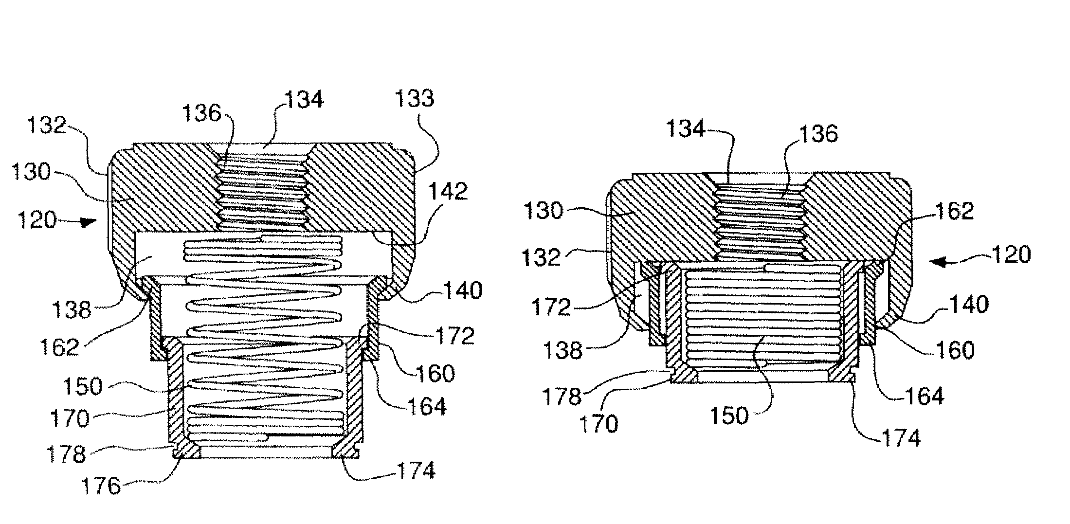 Telescopic captive fastener