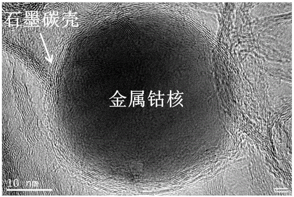 Method for preparing non-metallic element doped carbon coated metal nanoparticle magnetic composite