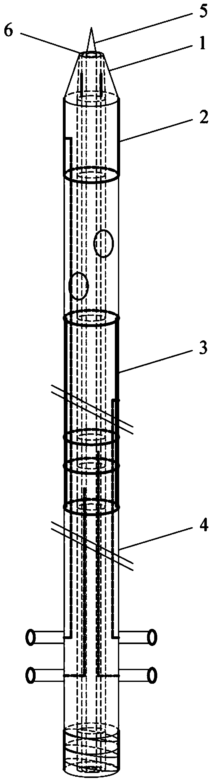 Multistage fistulous tract expanding type puncturing drainage tube having balloon