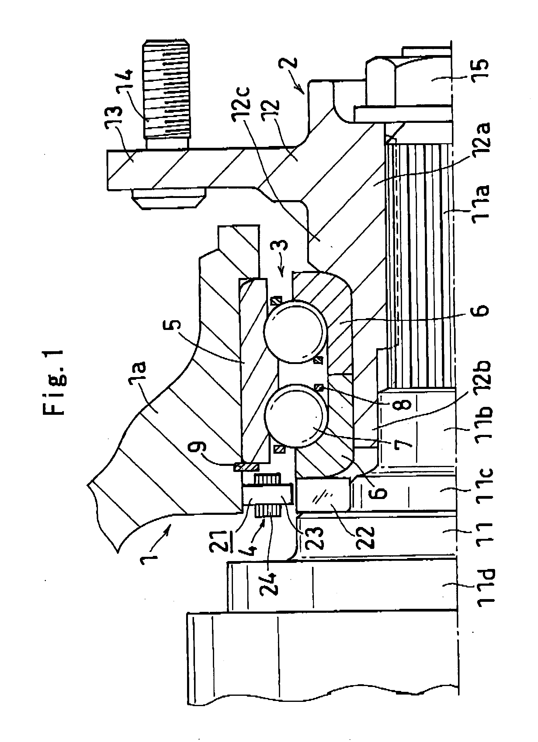 Axle-supporting device