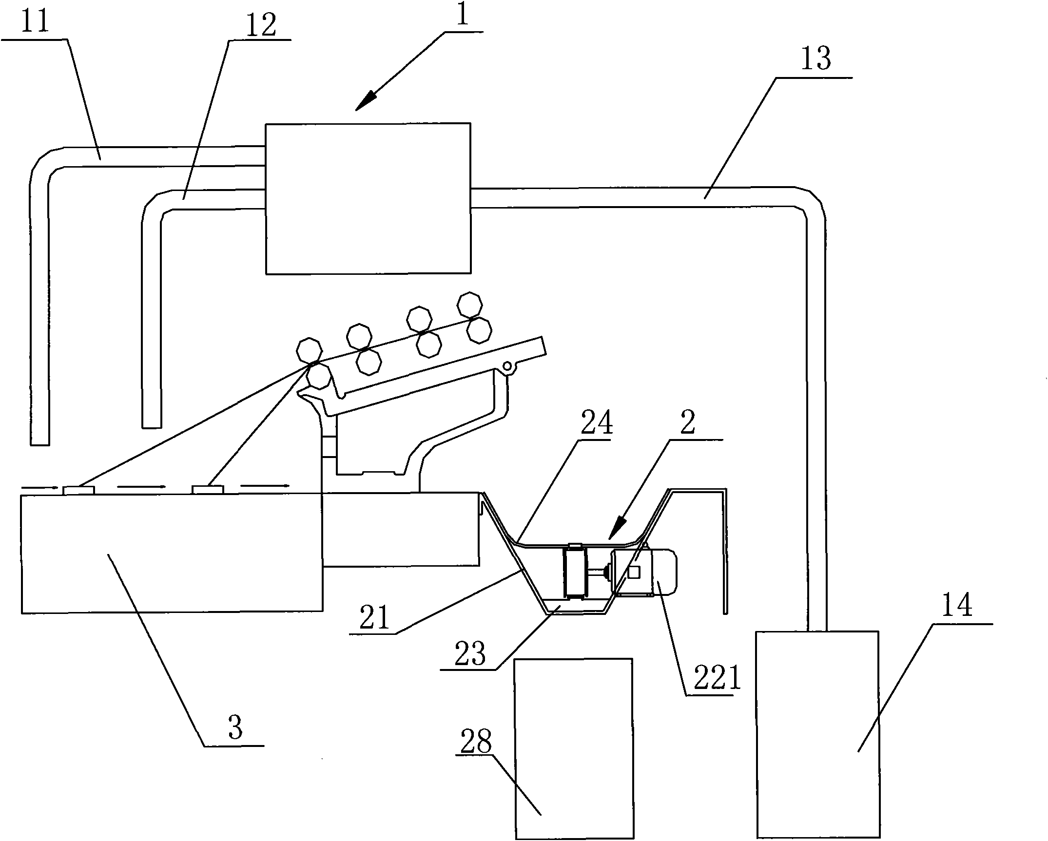 Cotton collecting device of roving machine