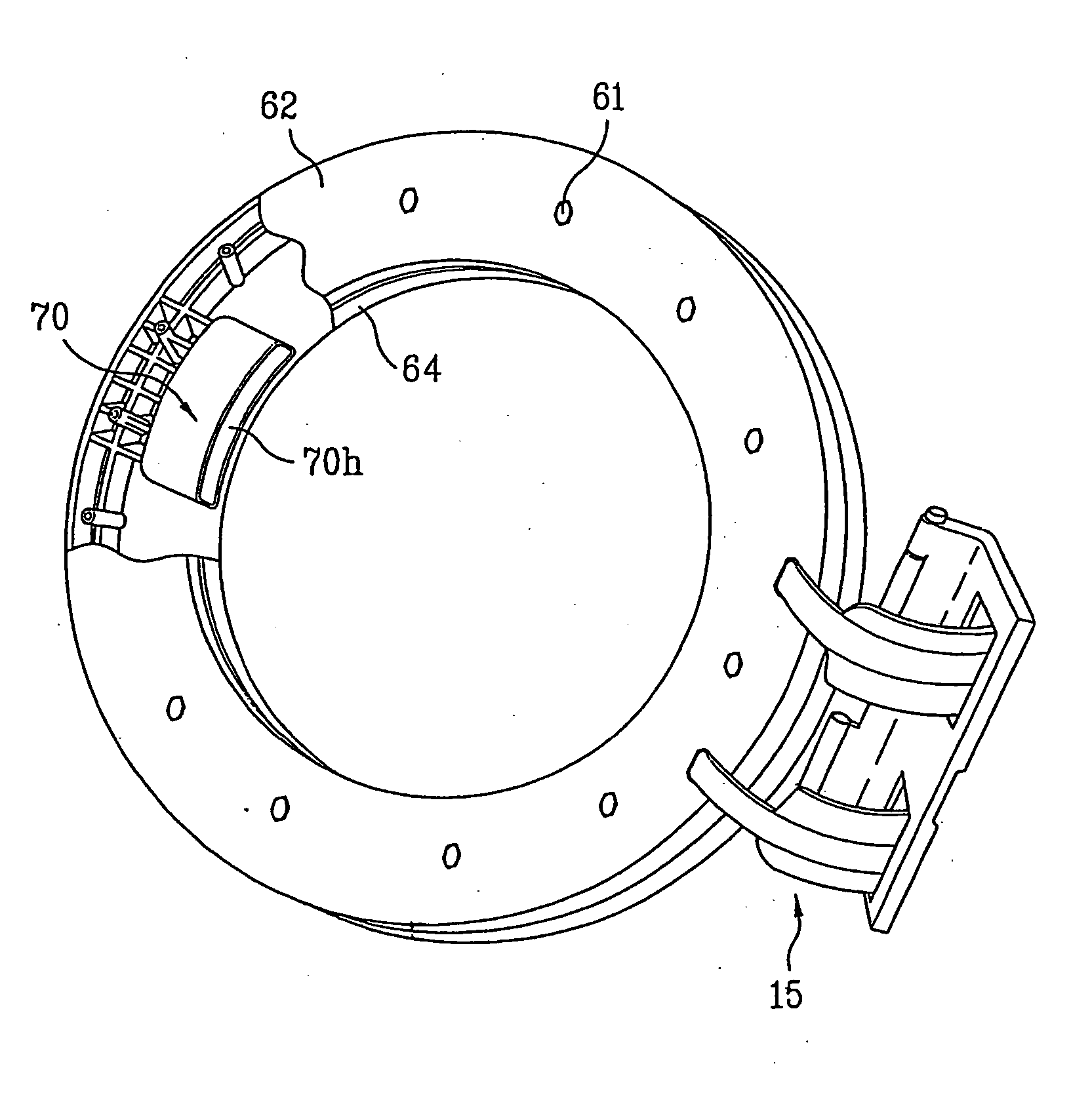 Door and a drum type washing machine and a clothes drier using the same