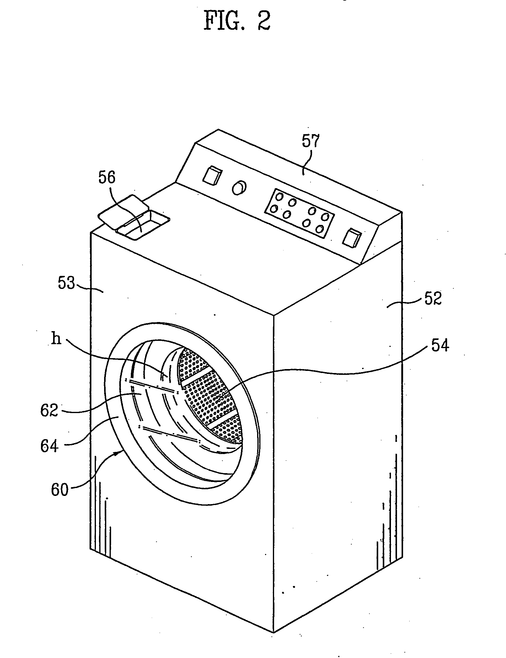 Door and a drum type washing machine and a clothes drier using the same