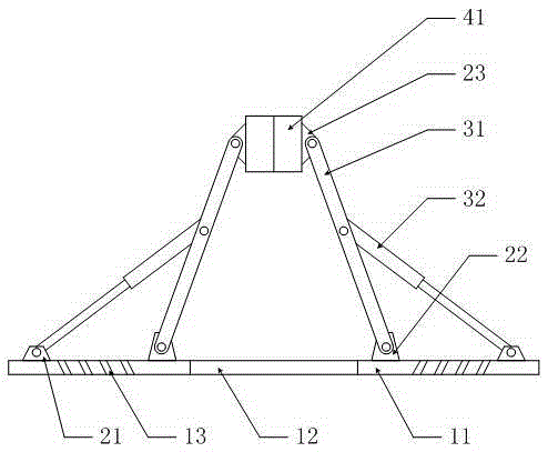 Automatic-adjusting tree supporting frame