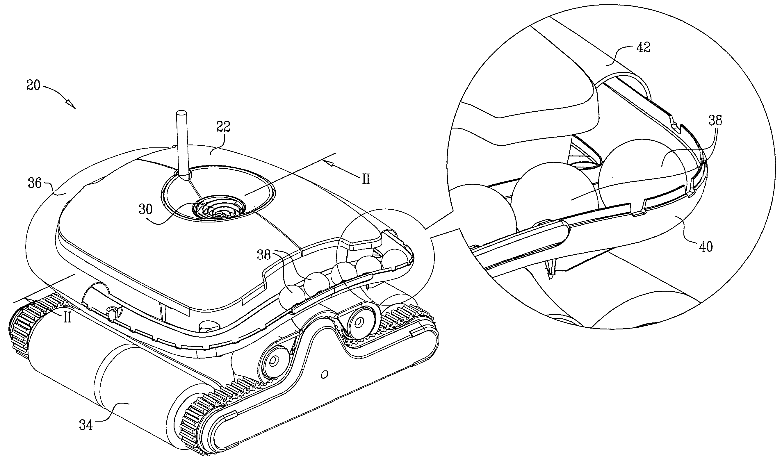 Self-righting pool cleaning robot