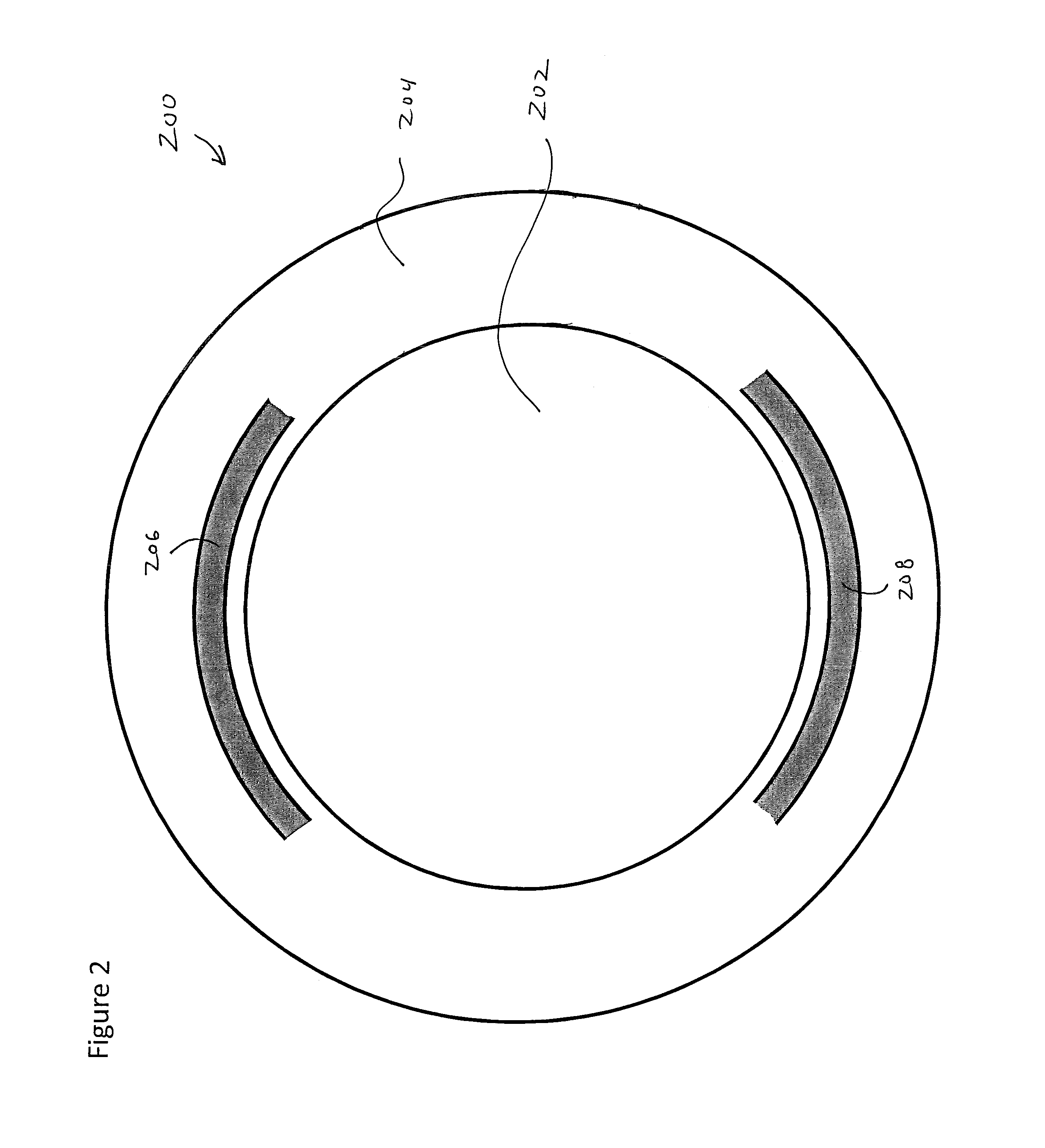 Contact lens having peripheral high modulus zones