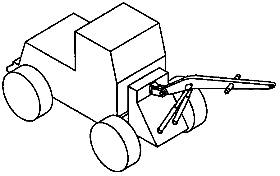 Spatial hydraulic loader with movable arm capable of horizontally swinging