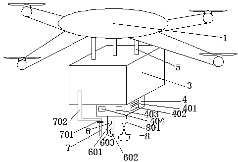 Water quality monitoring device based on unmanned aerial vehicle