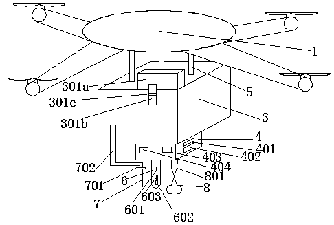 Water quality monitoring device based on unmanned aerial vehicle