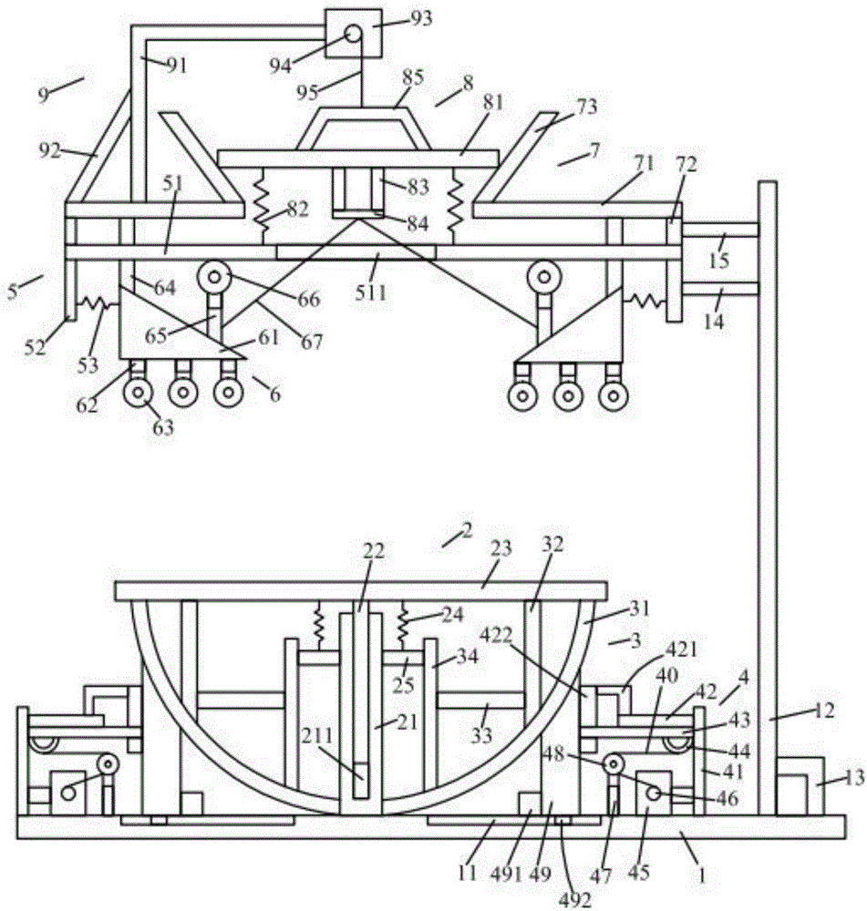 Rolling equipment for fluff fabric