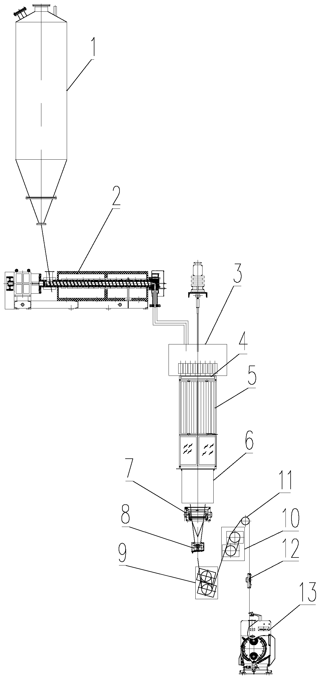 Production method of PLA(polylactic acid) wool-like fiber