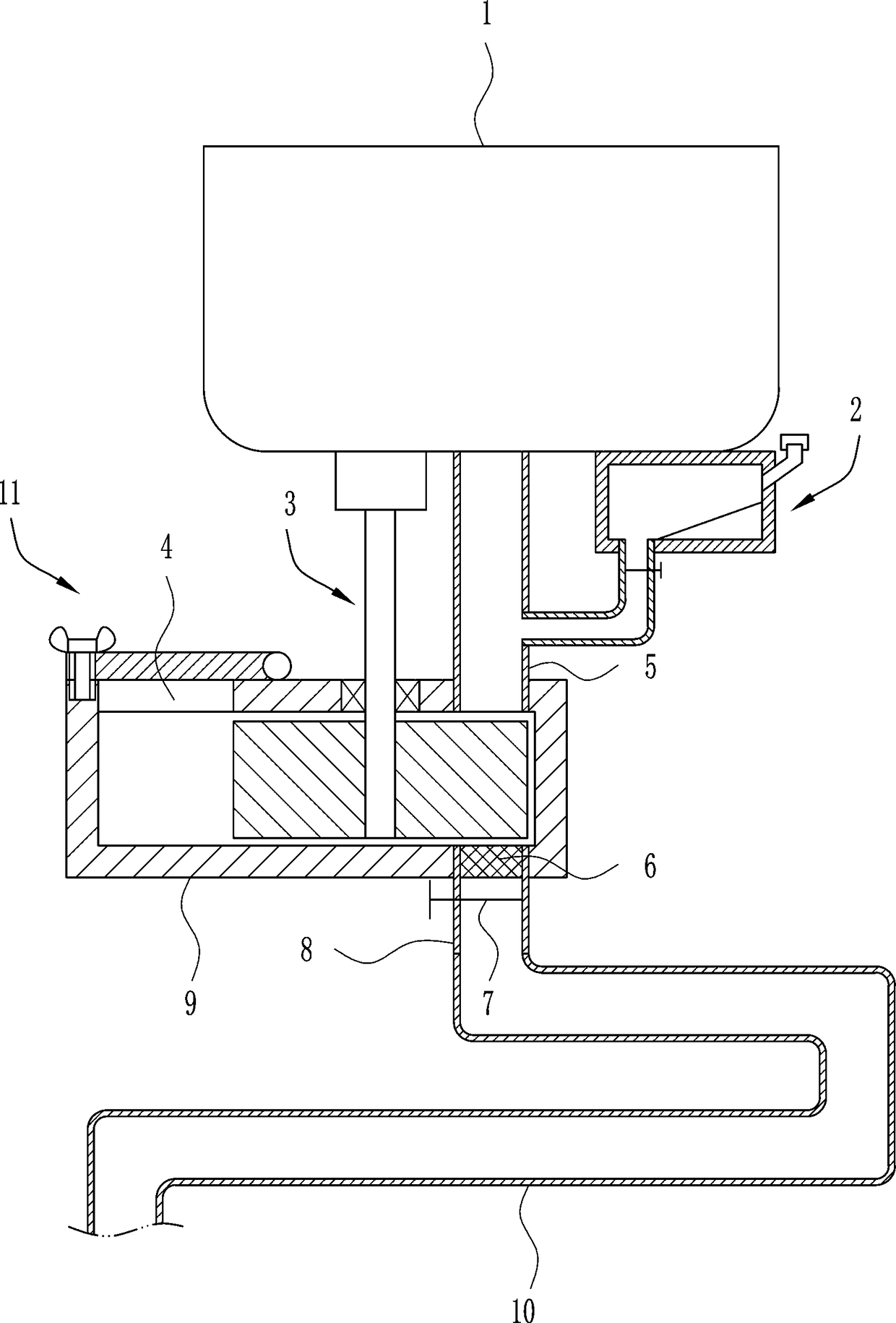 Anti-obstruction environment-friendly type draining filtering equipment