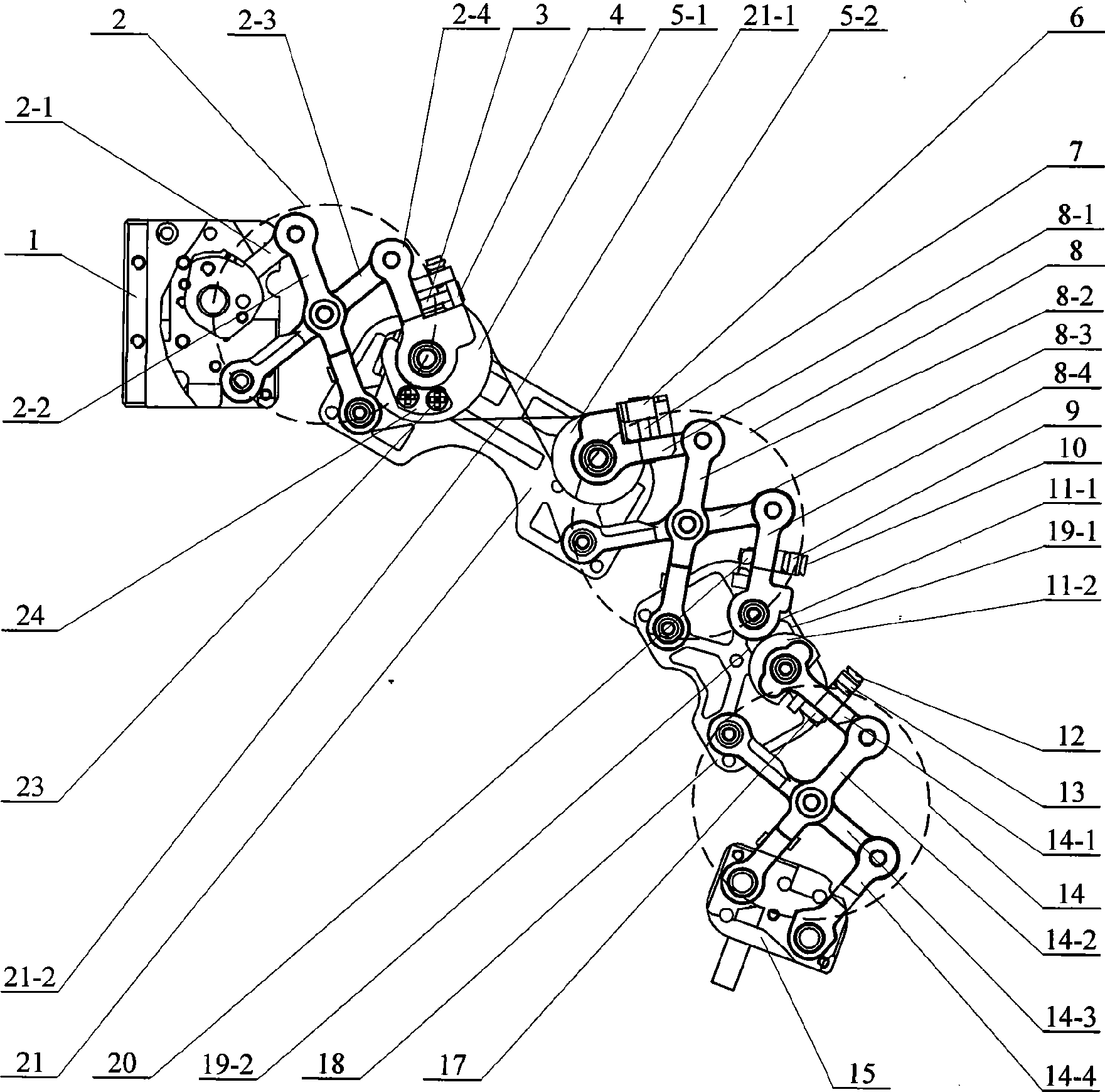 Exoskeleton mechanism based on parallelogram connection-rod and wire rope