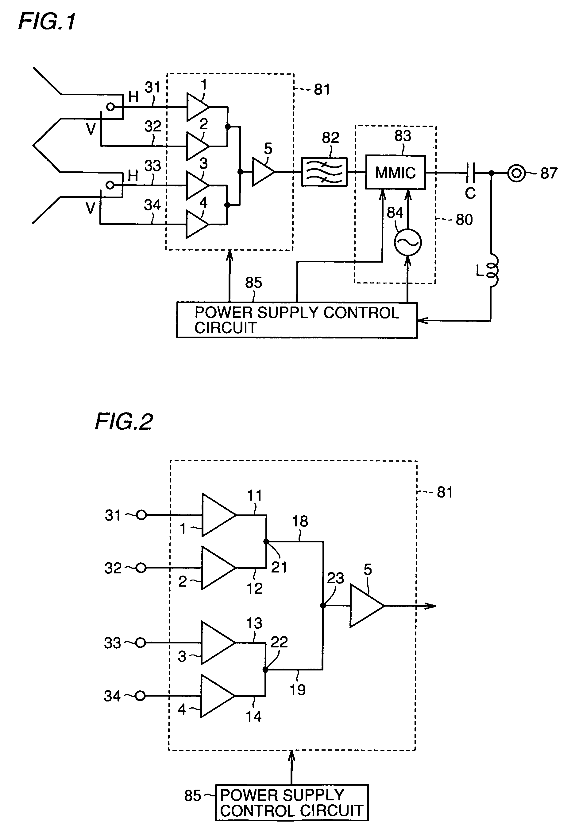 Satellite broadcasting receiver receiving signal radio waves two broadcasting satellites