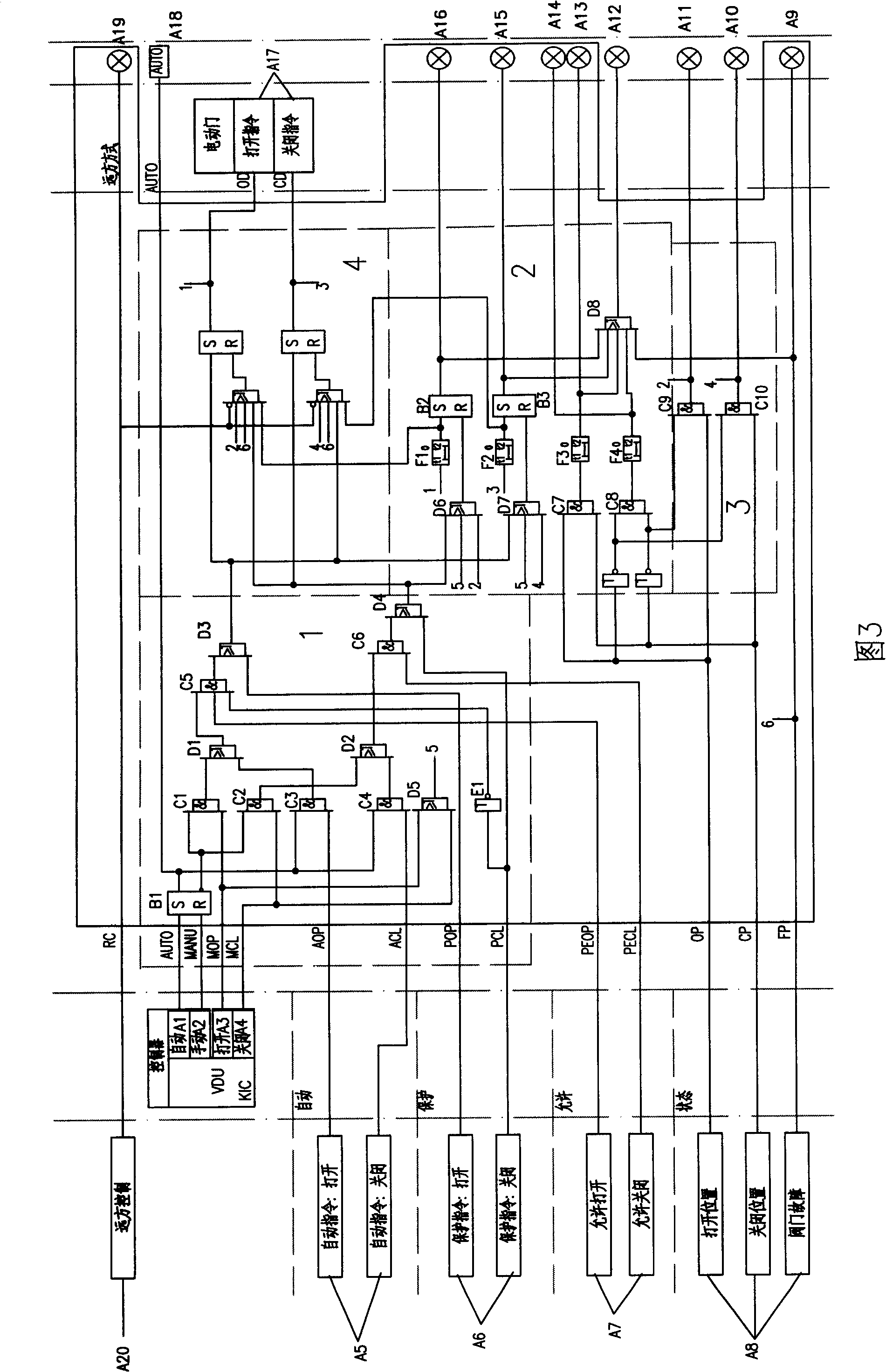 Special logic control device for nucleus electromotor unit drive