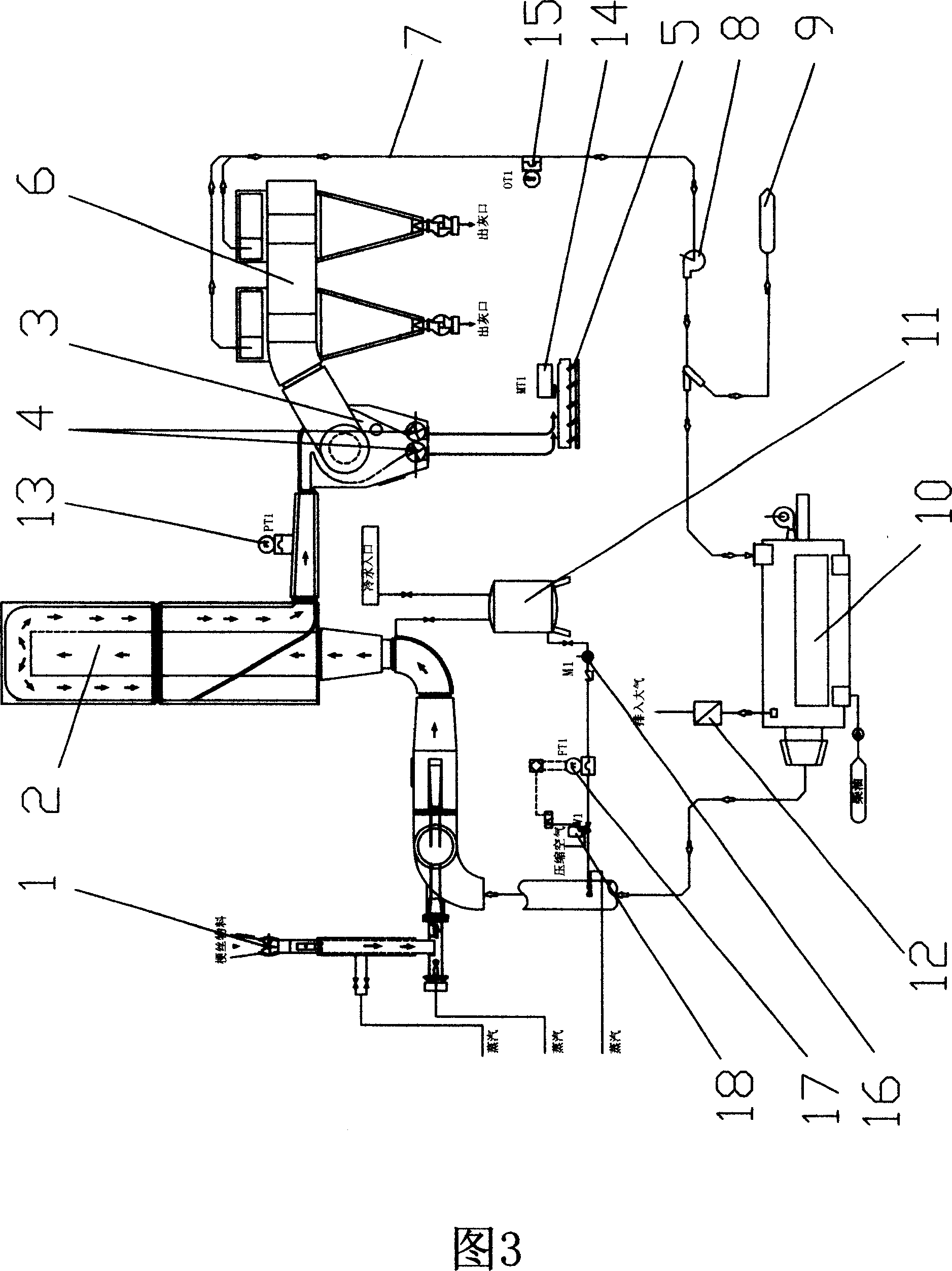 Peduncle filum drying column humidity control method