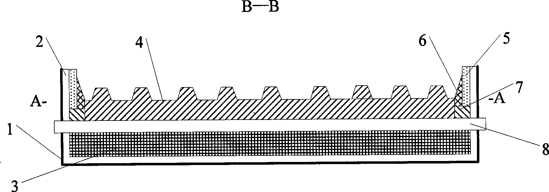 Novel cathode structured aluminum cell with longitudinal and transversal wave damping functions