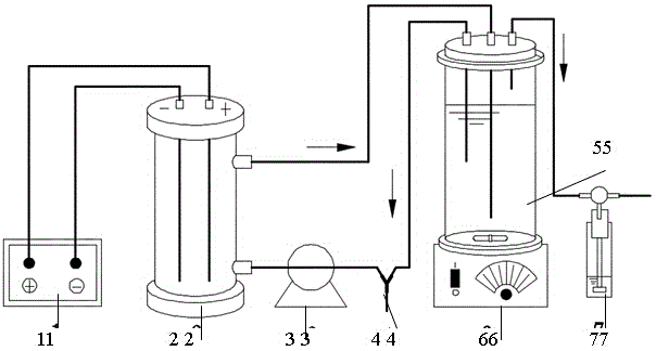 A method and device for removing nitrate nitrogen from water using a three-dimensional electrode