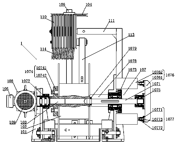 Feeding device for tire wire winding machine