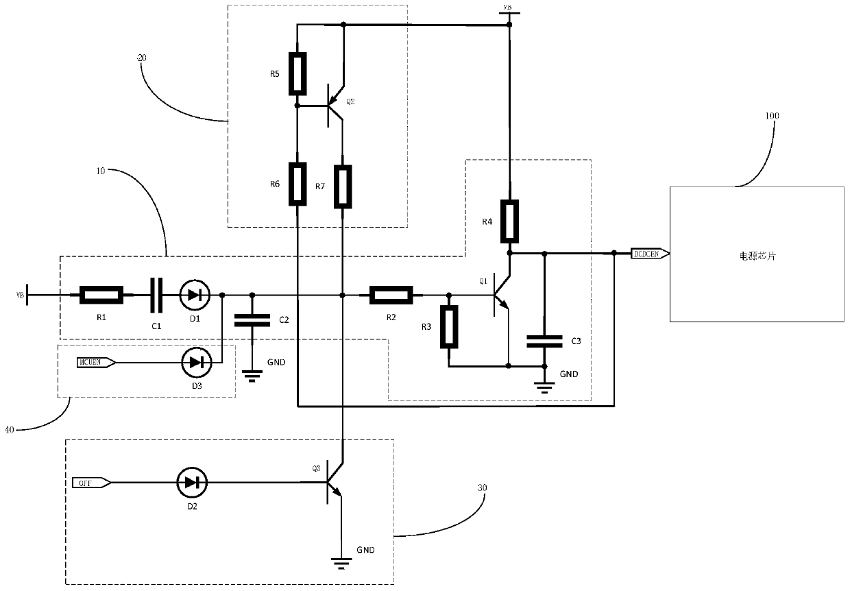 Vehicle-mounted power supply device and control circuit of vehicle-mounted power supply