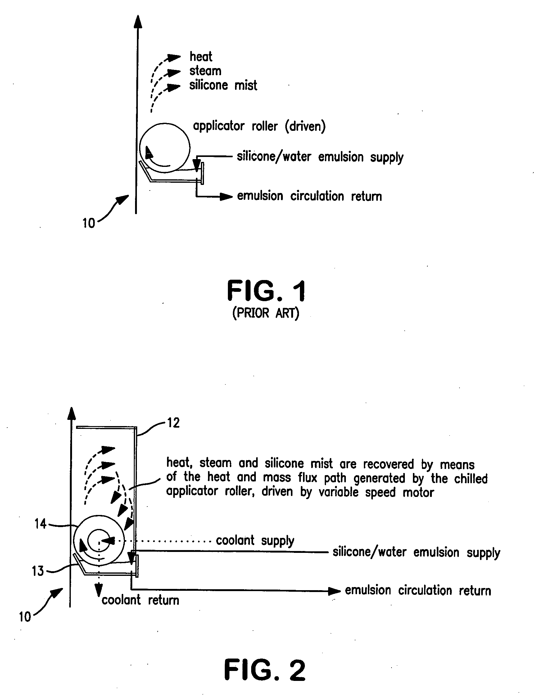 Web coating applicator with cooling and material recovery