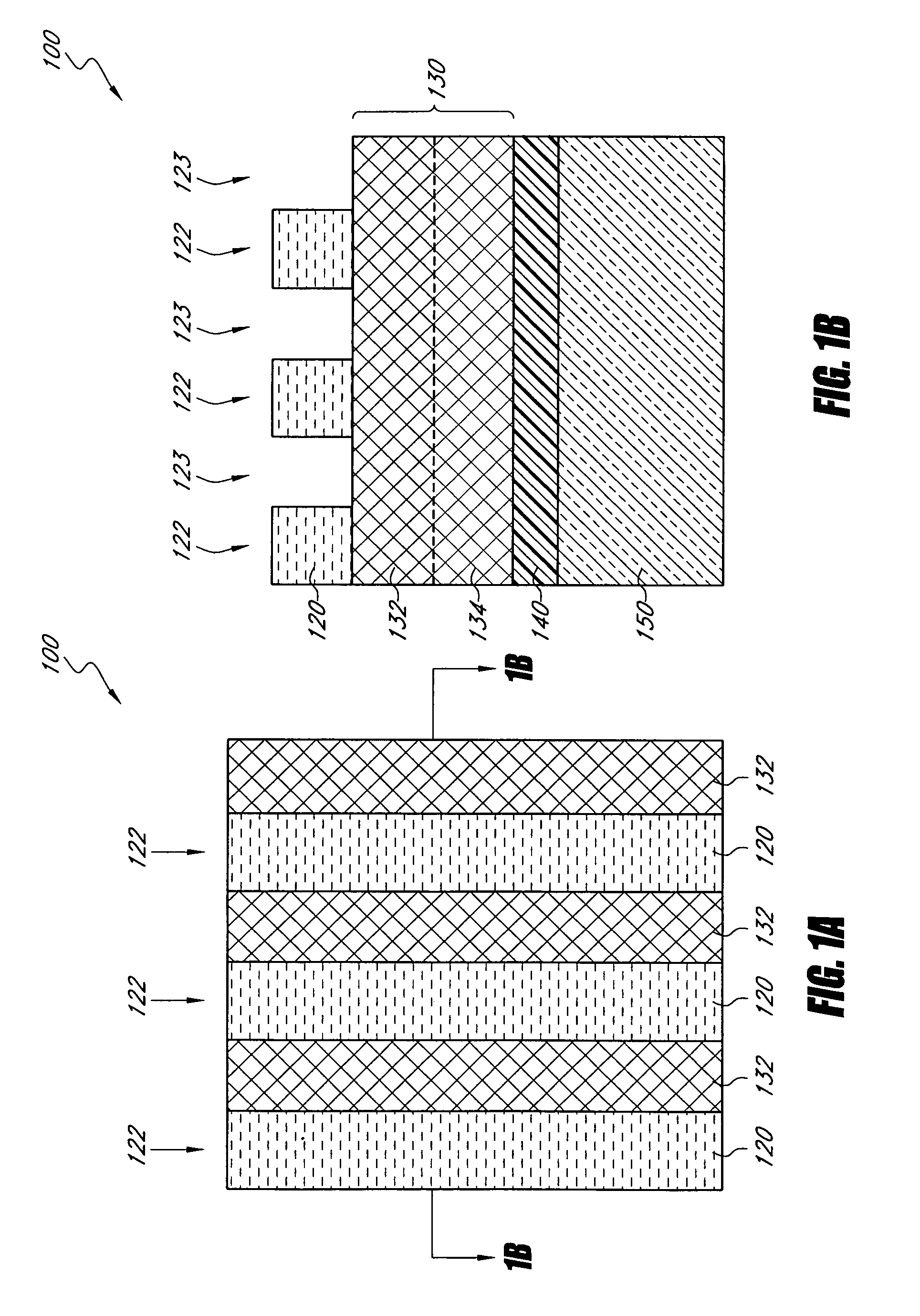 Methods for forming arrays of small, closely spaced features