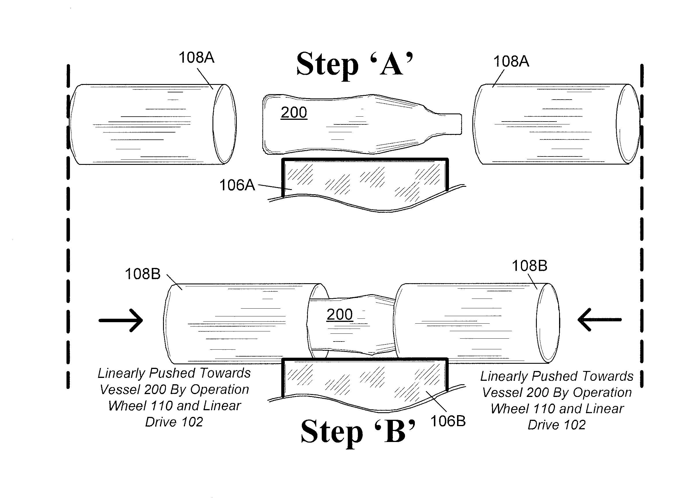 Method of configuring a production line to mass customize shaped vessels