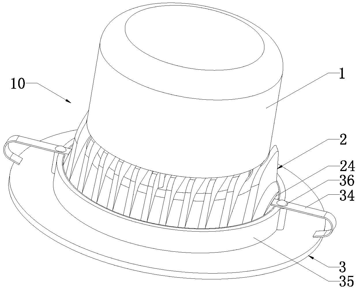 A downlight with monitoring and wireless functions