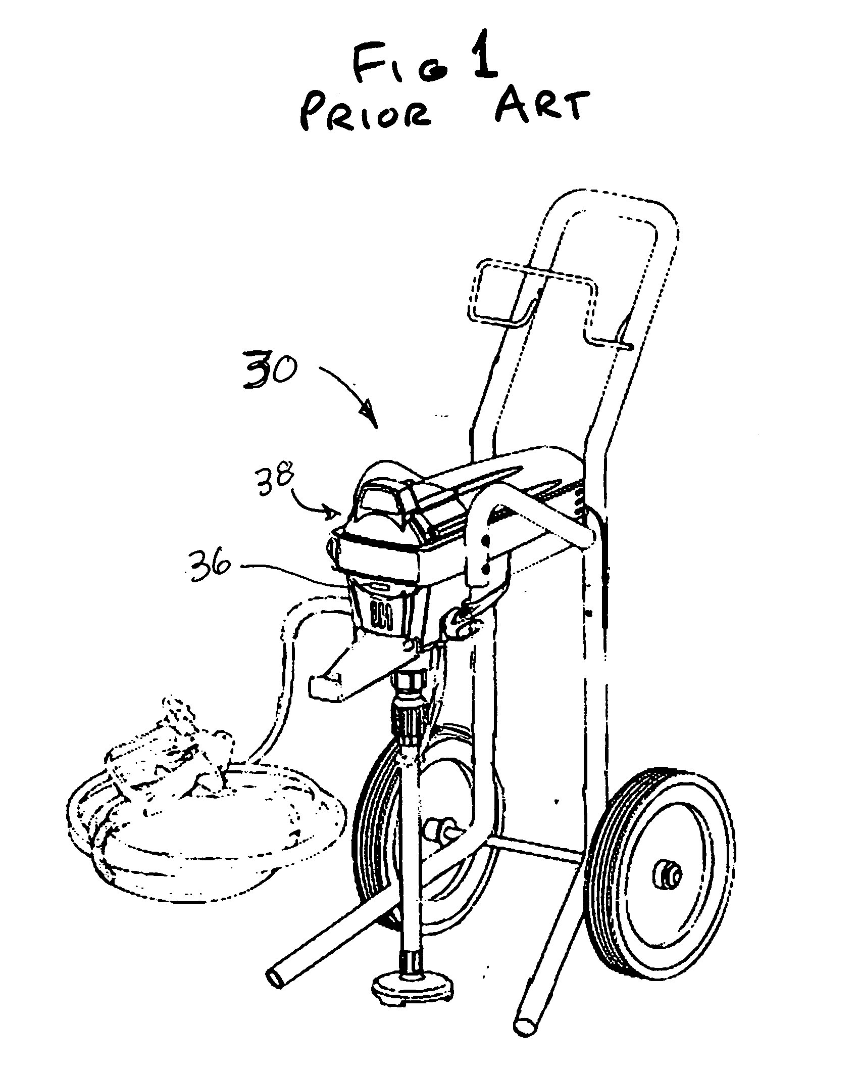 On board oil reservoir for lubricating piston paint pump