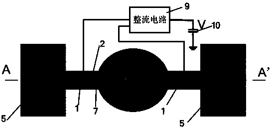 Fixed supporting beam vibration electromagnetic self-powered microsensor in radio frequency receiving and transmitting assembly of Internet of Things