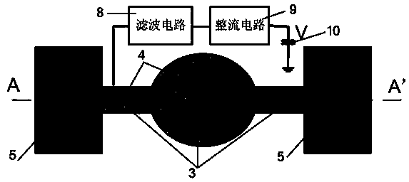 Fixed supporting beam vibration electromagnetic self-powered microsensor in radio frequency receiving and transmitting assembly of Internet of Things