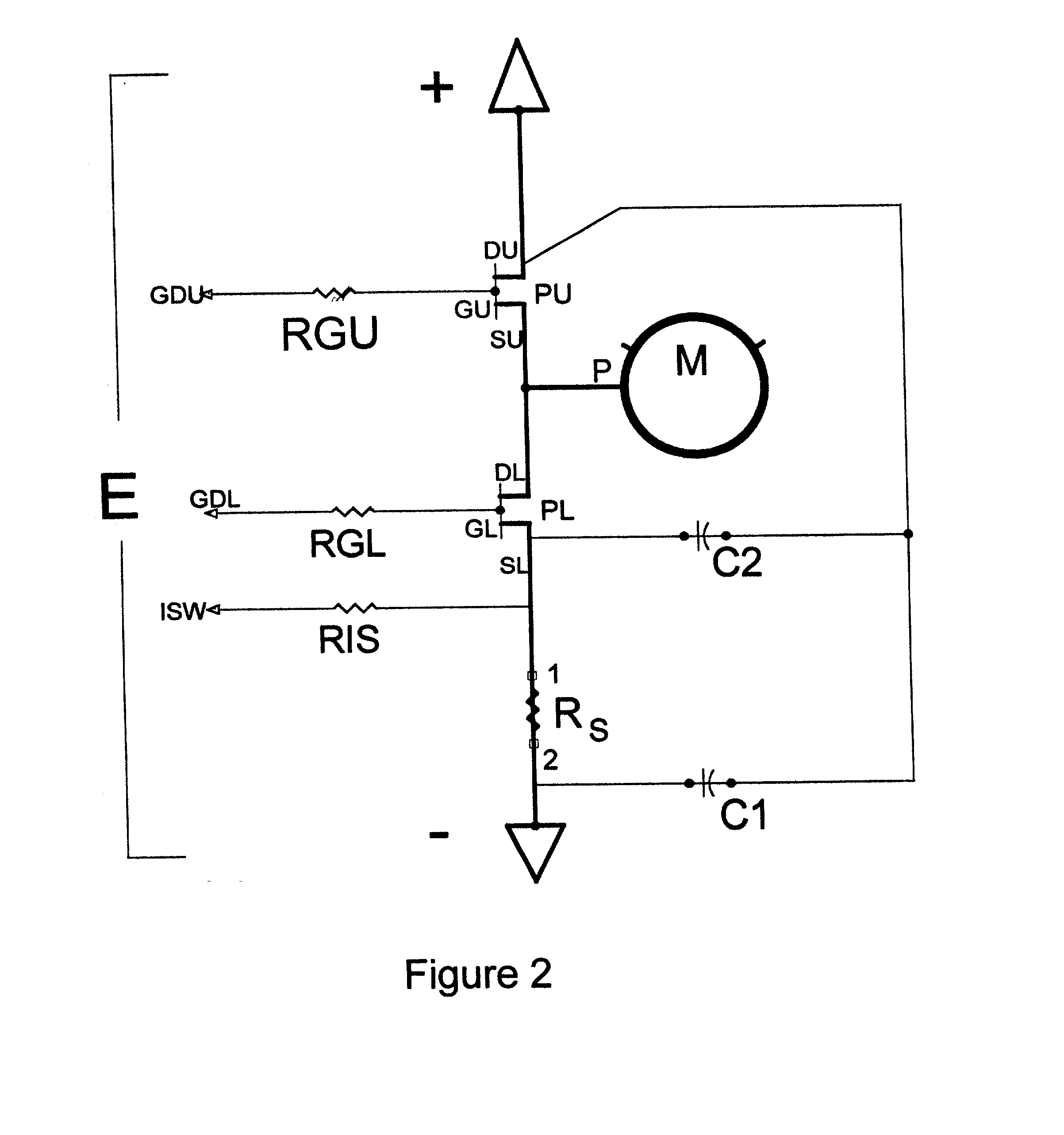 Motor controller power switch arrangement