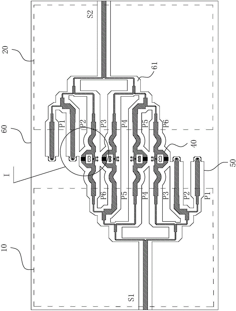 Compact type microstrip line power distribution network